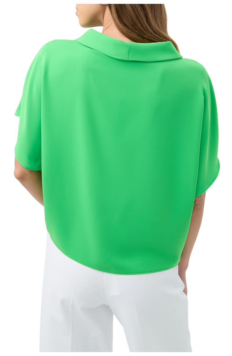 Trina Turk Honeysuckle Short Sleeve Drapey Top, Alternate, color, Grass Court Green
