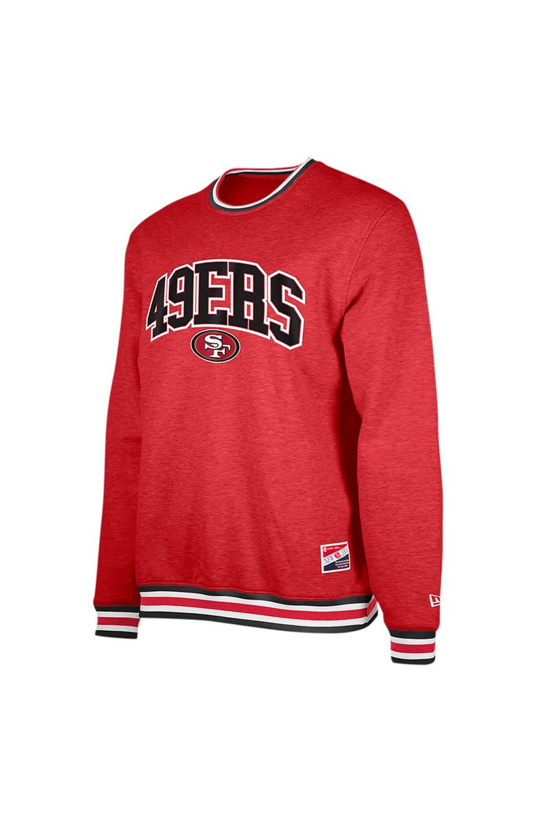 New Era Men's New Era Scarlet San Francisco 49ers Big & Tall Pullover Sweatshirt, Alternate, color, 