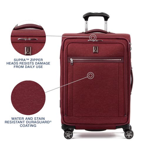 Travelpro Platinum Elite Softside Expandable Medium 25-inch Checked Luggage In Bordeaux Red
