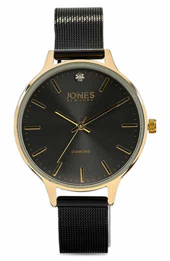Jones New York Diamond Mesh Strap Watch, 36mm