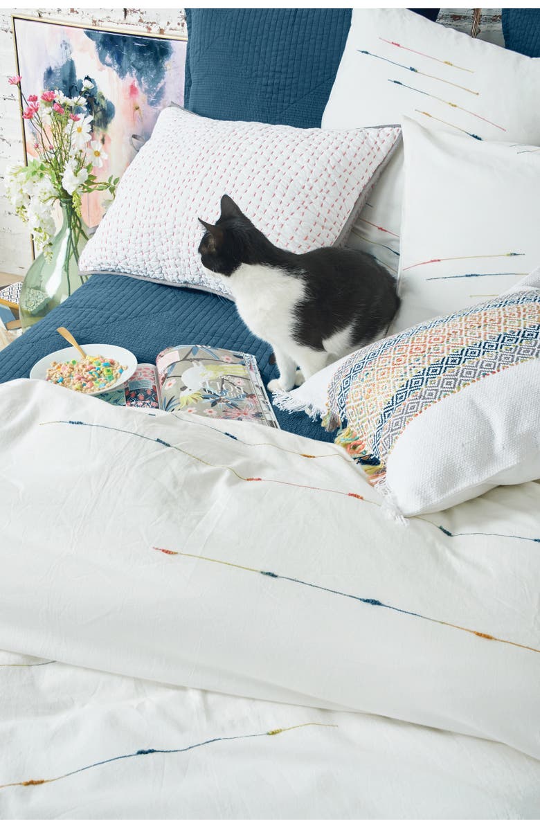 carol & frank Ashley Woven Stripe Decorative Throw Pillow, 22" x 22", Alternate, color, Yellow