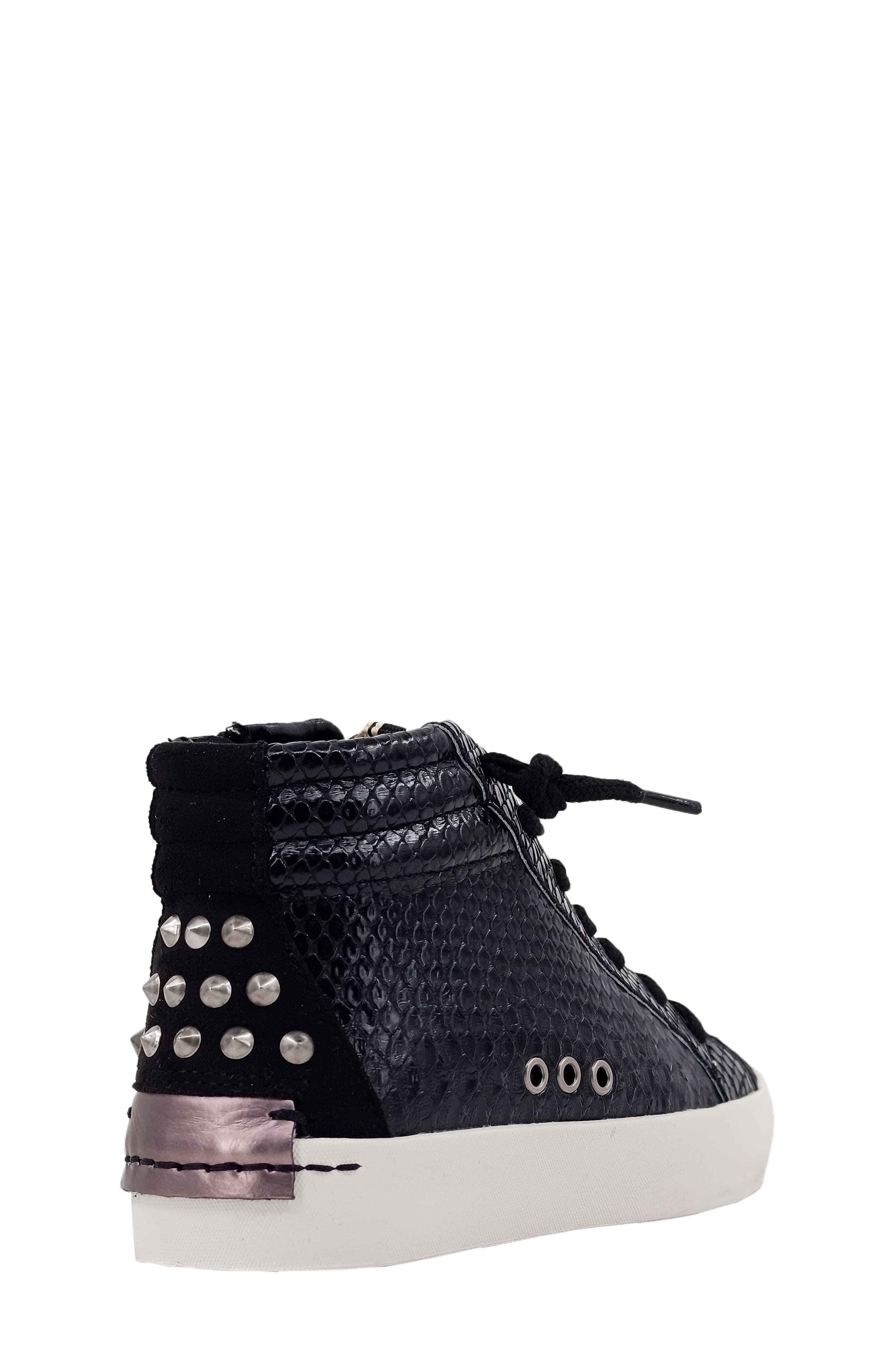 SHUSHOP Kids' Reese Studded High Top Sneaker, Alternate, color, 