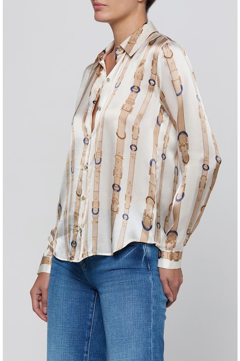 Tyler Silk Stripe Shirt, Alternate, color, ECRU MULTI STUD BELT STRIPE