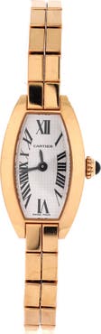 Pre-Owned Cartier Mini Tonneau Lanier Quartz Watch Yellow Gold 16