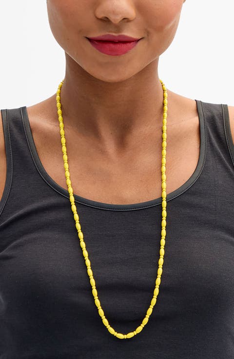 Enamel Barrel Chain Necklace