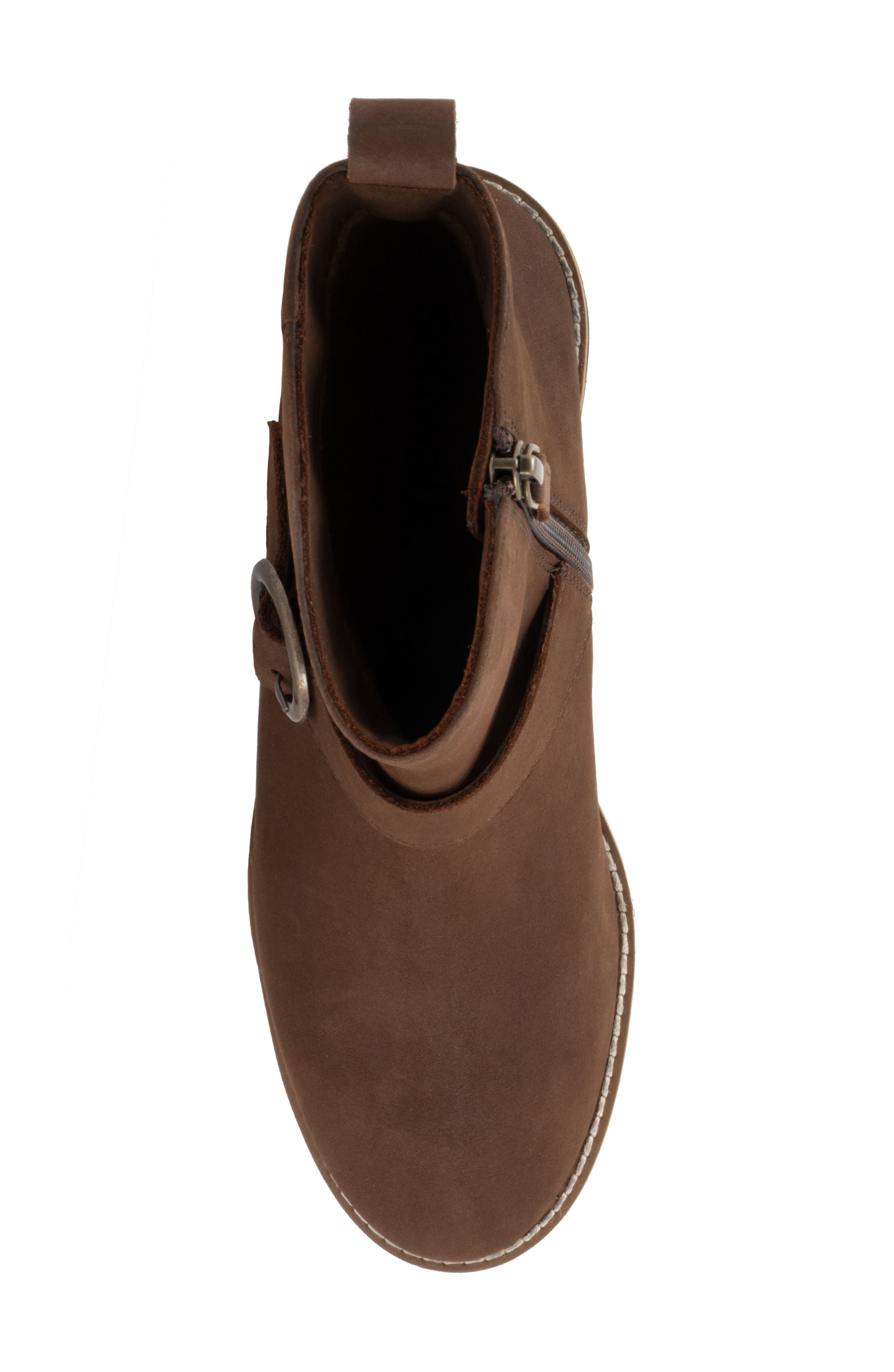 Westland Platform Wedge Bootie, Alternate, color, DARK BROWN NUBUCK
