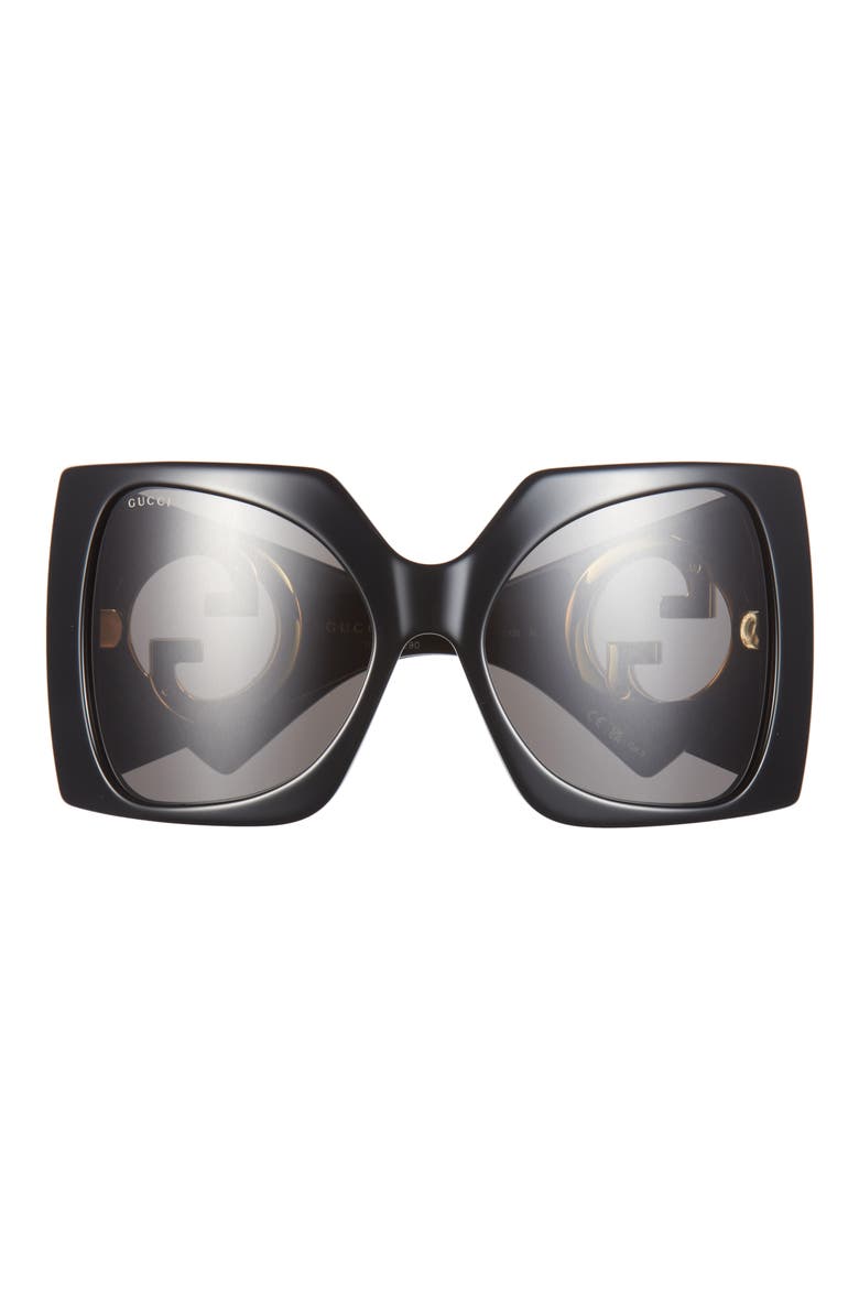 64mm Shield Sunglasses, Main, color, BLACK BLACK GREY