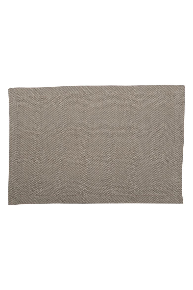 Herringbone Placemat Set of 6, Main, color, Black