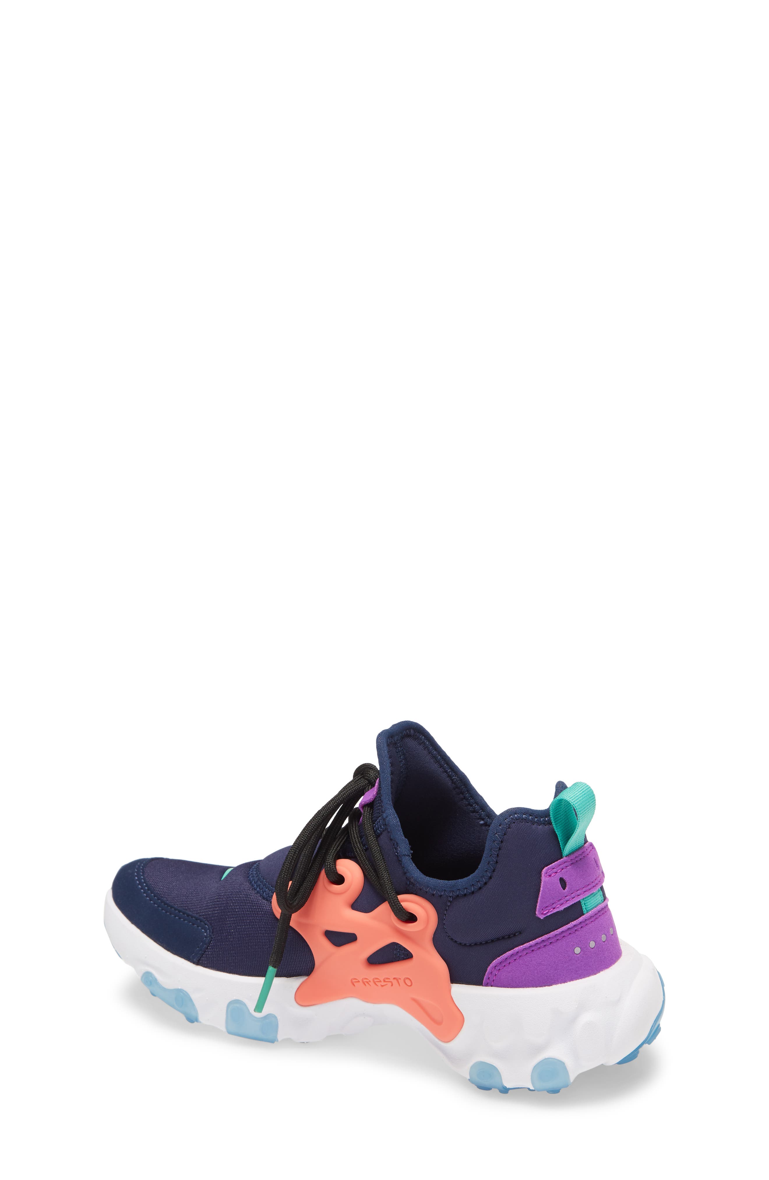 Presto React Sneaker, Alternate, color, NAVY/ GREEN/ EMBER
