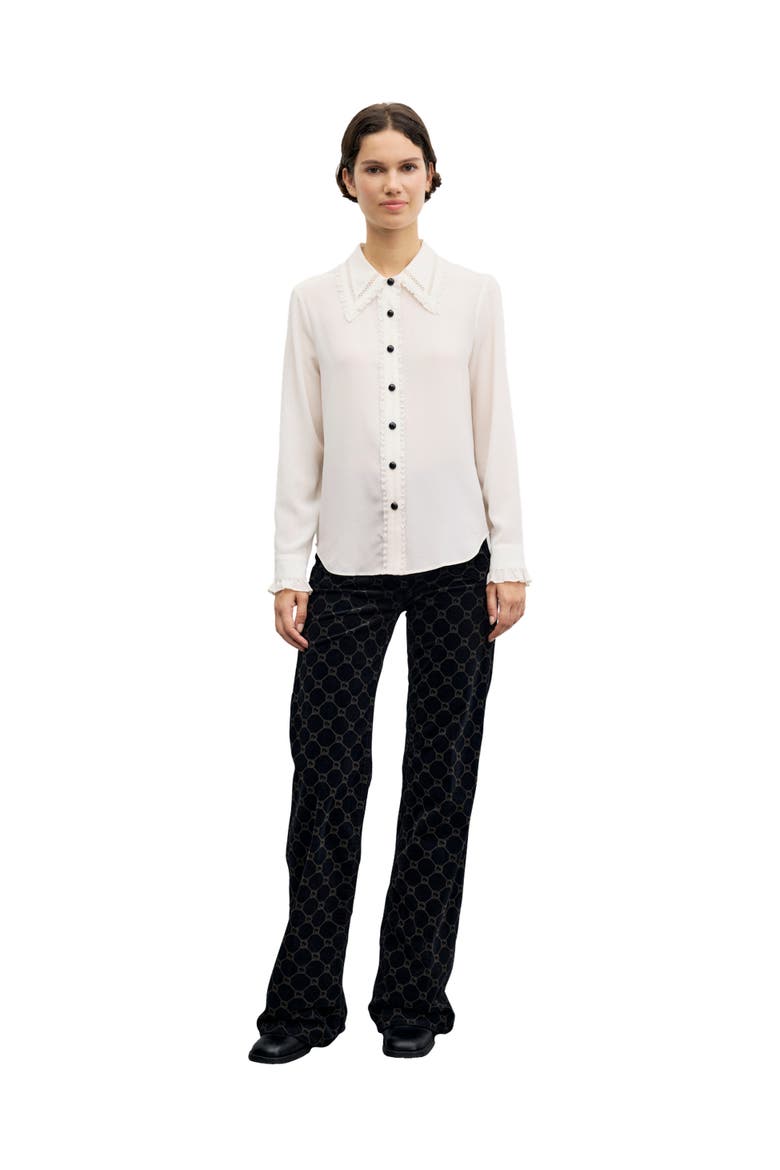 Loren Silk Crepe Blouse, Alternate, color, Natural