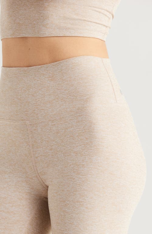 Zella Renew Mélange High Waist Leggings In Tan Thread Melange
