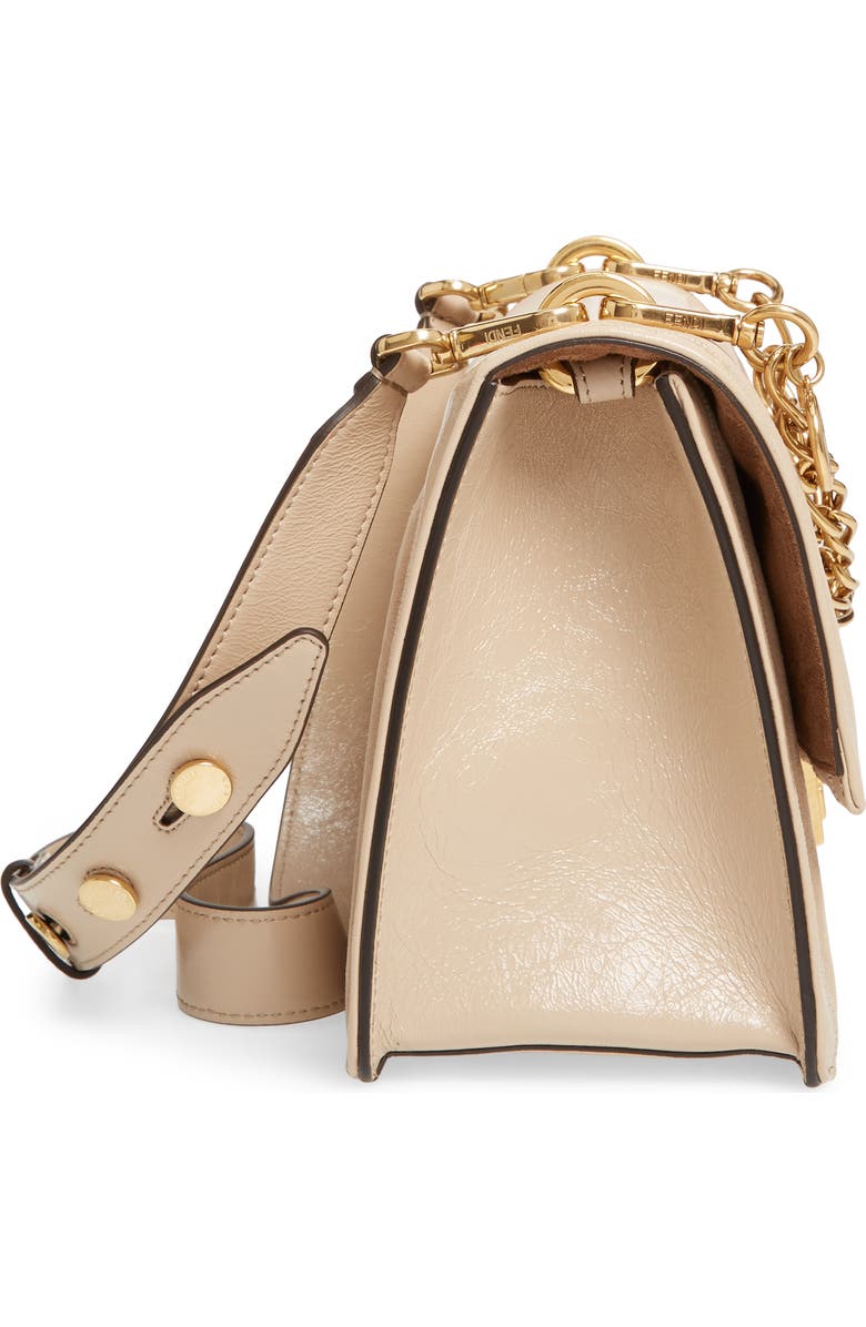 Fendi Kan U Goatskin Suede & Lambskin Leather Shoulder Bag, Alternate, color,