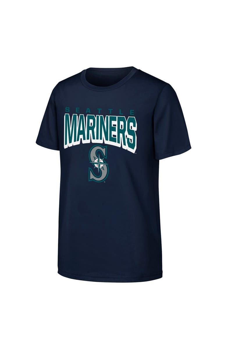 Outerstuff Youth Navy Seattle Mariners On The Block T-Shirt, Alternate, color,