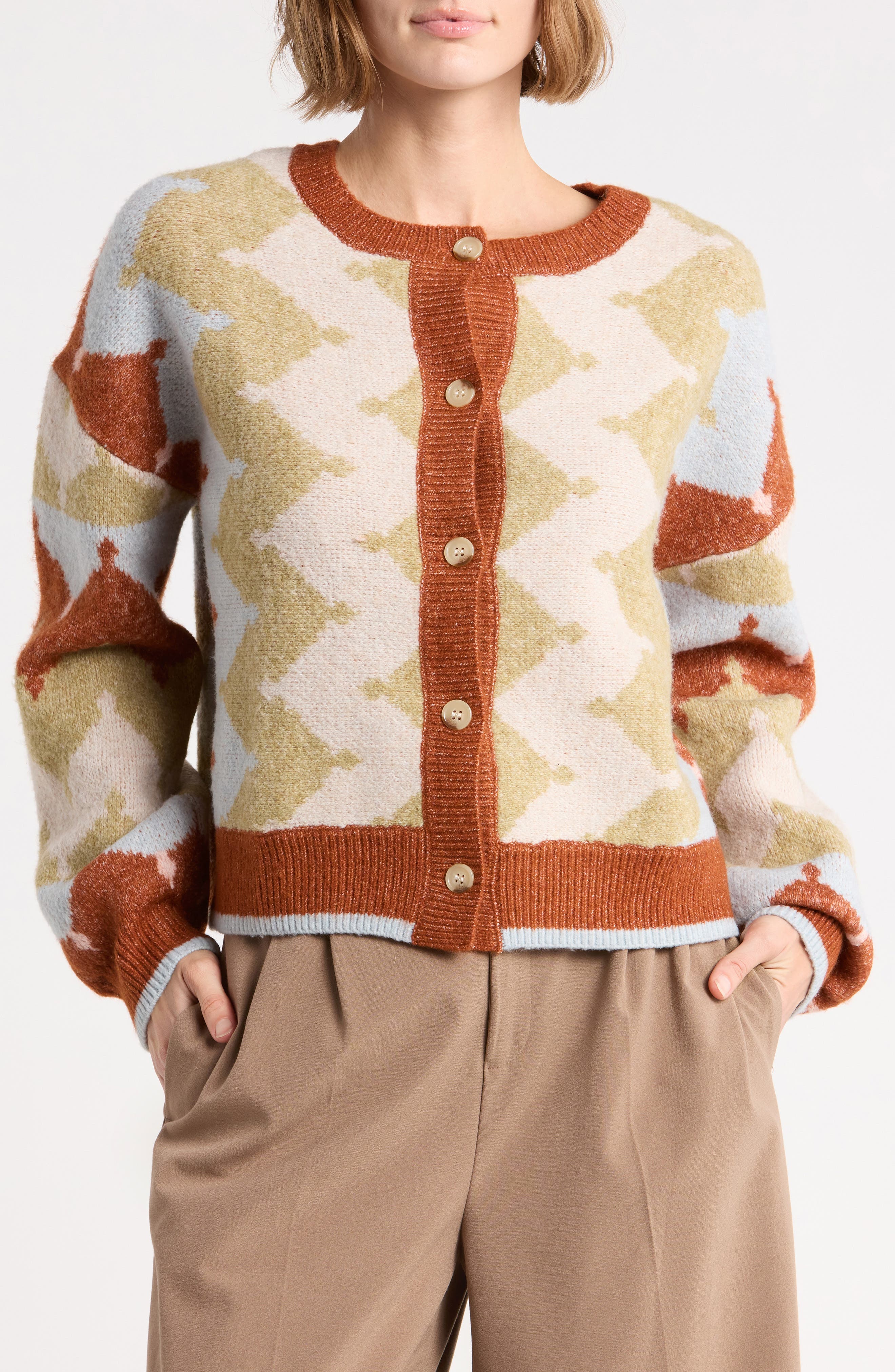 Geo Jacquard Cardigan