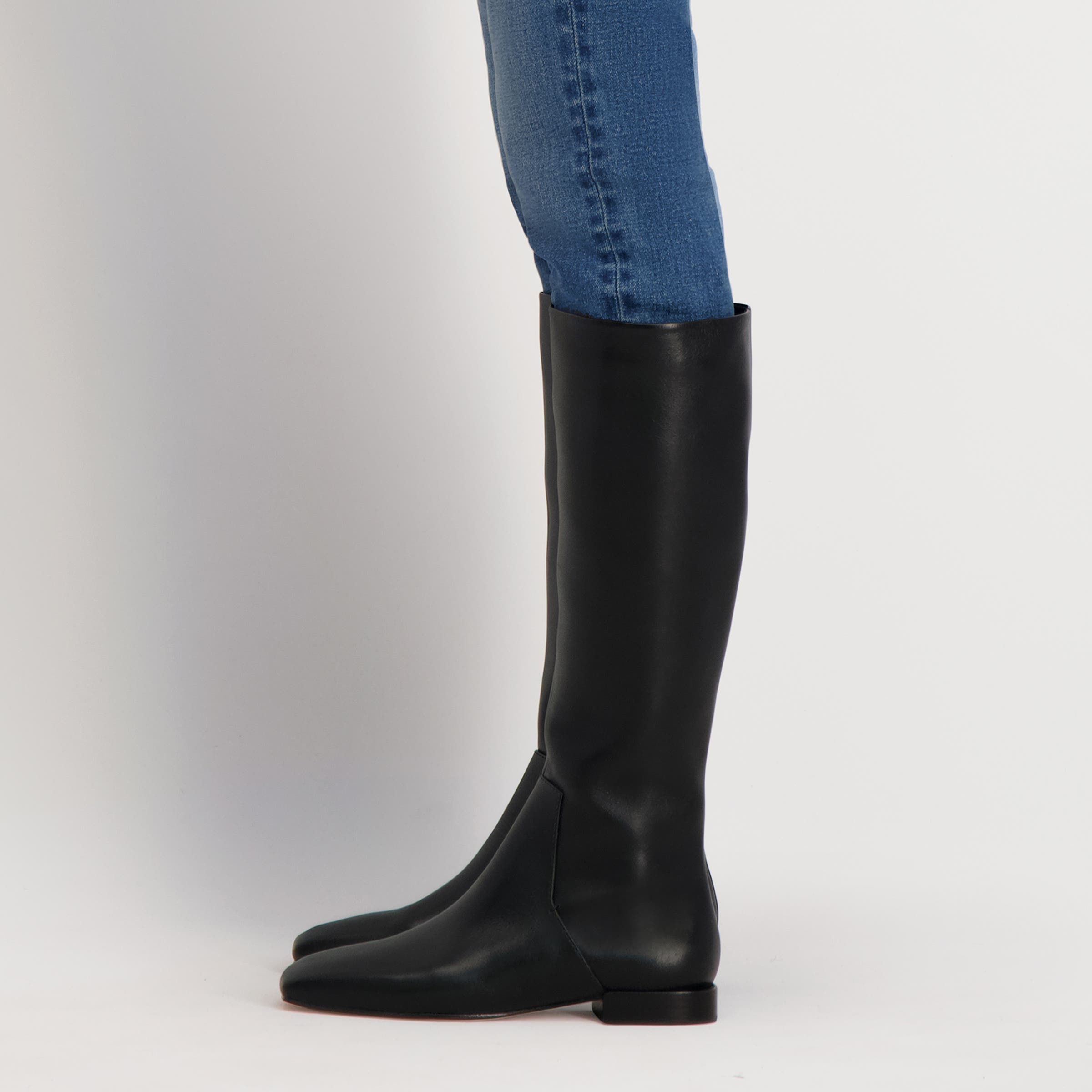 Bernardo Footwear Barnes Riding Boot, Alternate, color, Black