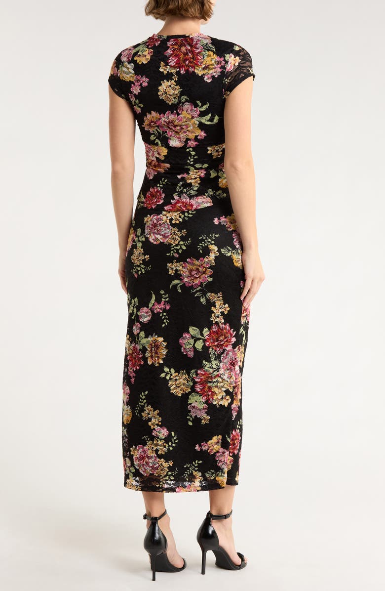 AFRM LOS ANGELES Lacey Daisy Lace Top & Skirt Set, Alternate, color, Noir Wildflowers