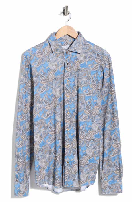Emanuel Berg Modern Fit 4 Flex Stretch Knit Button-Up Shirt