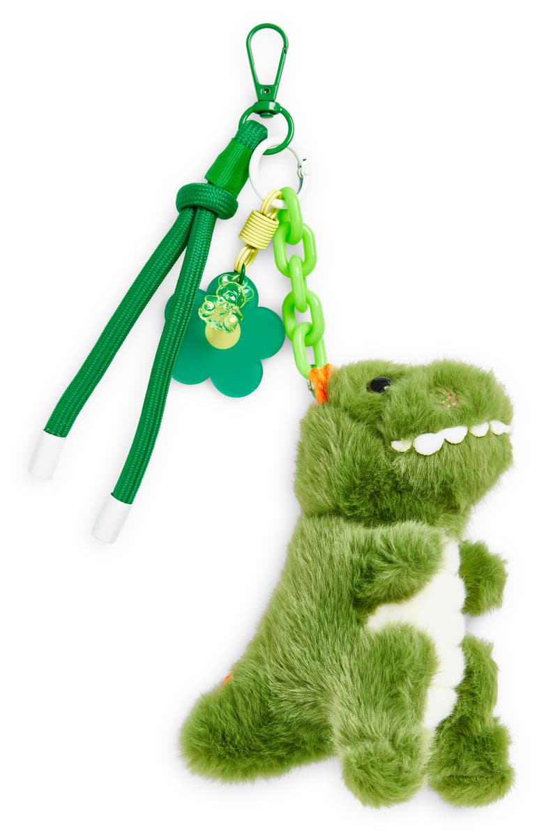 Cara Kids' Dino Plush Bag Charm, Main, color, Green