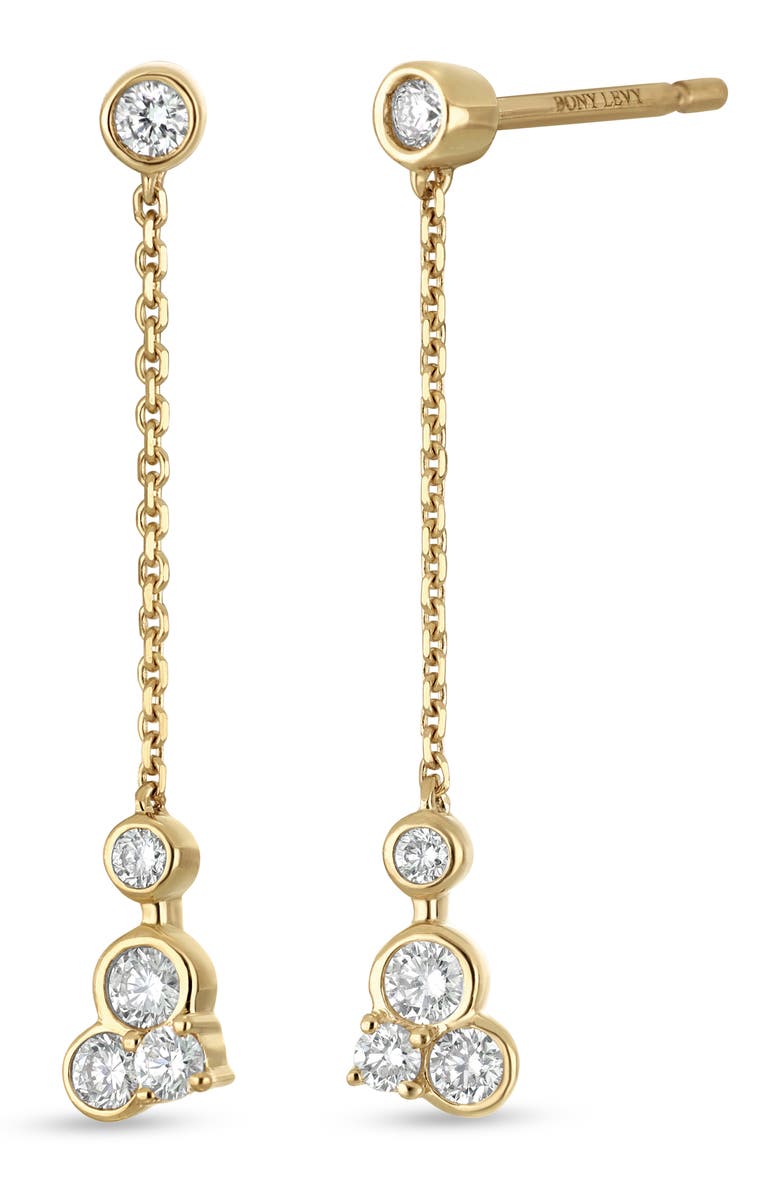 Bony Levy 18K Gold Monaco Diamond Chain Drop Earrings, Main, color, 