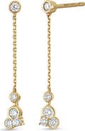 Bony Levy 18K Gold Monaco Diamond Chain Drop Earrings