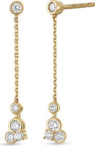 Bony Levy 18K Gold Monaco Diamond Chain Drop Earrings