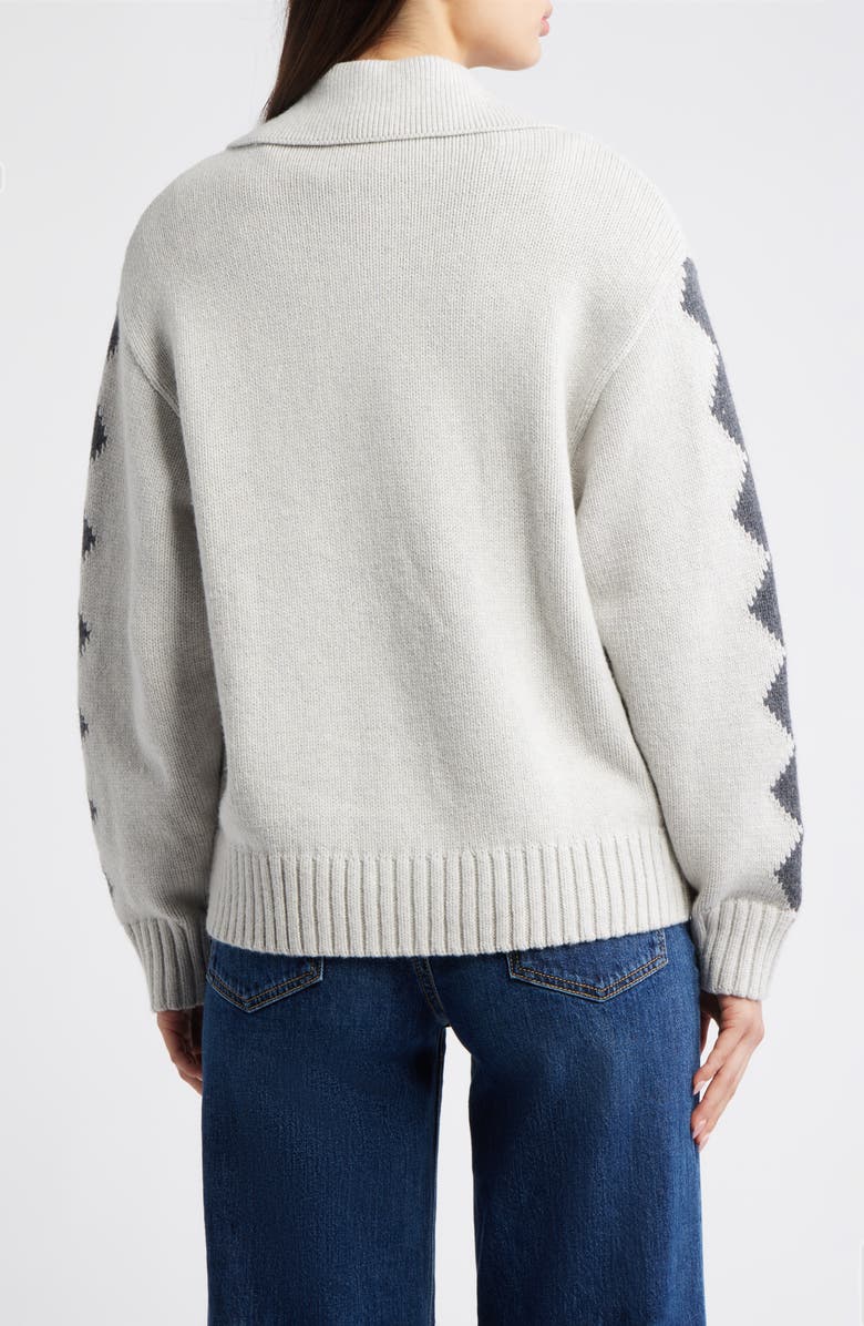 Rails Rhea Ski Graphic Cardigan, Alternate, color, Powder Grey