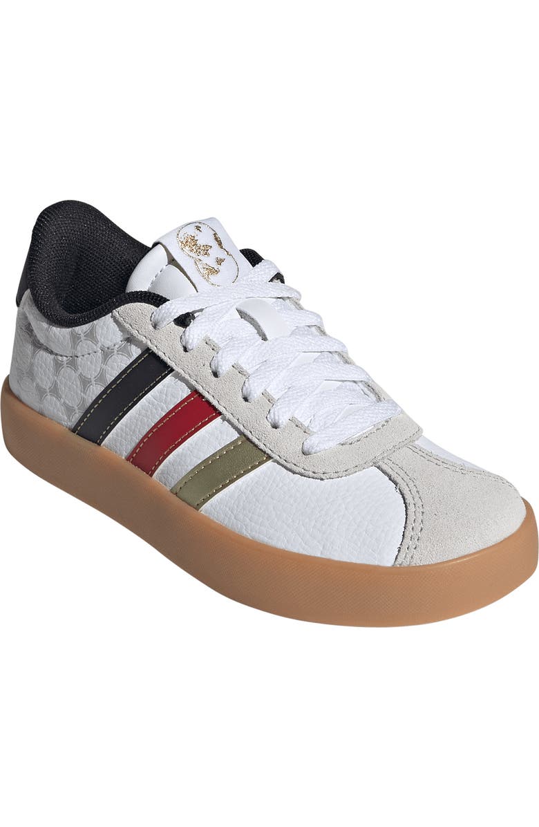 adidas Kids' VL Court 3.0 Sneaker, Main, color, White/ Core Black/ Gold