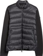Moncler Quilted Down & Cotton Knit Zip Cardigan | Nordstrom