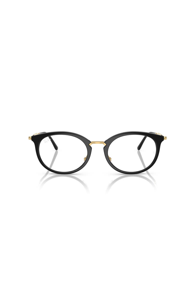 53mm Oval optical glasses, Alternate, color, Black