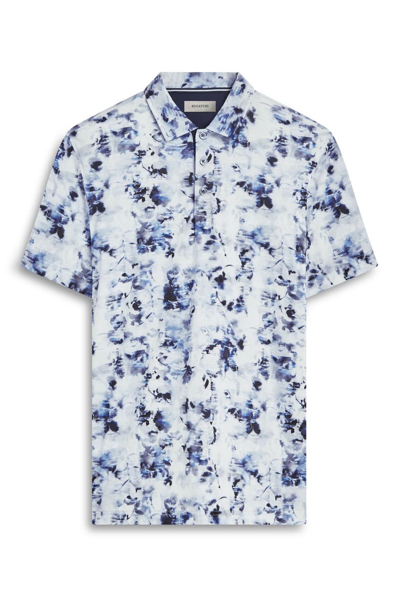 Hendrix Digital Watercolor Print Pima Cotton Polo, Alternate, color, CLASSIC BLUE