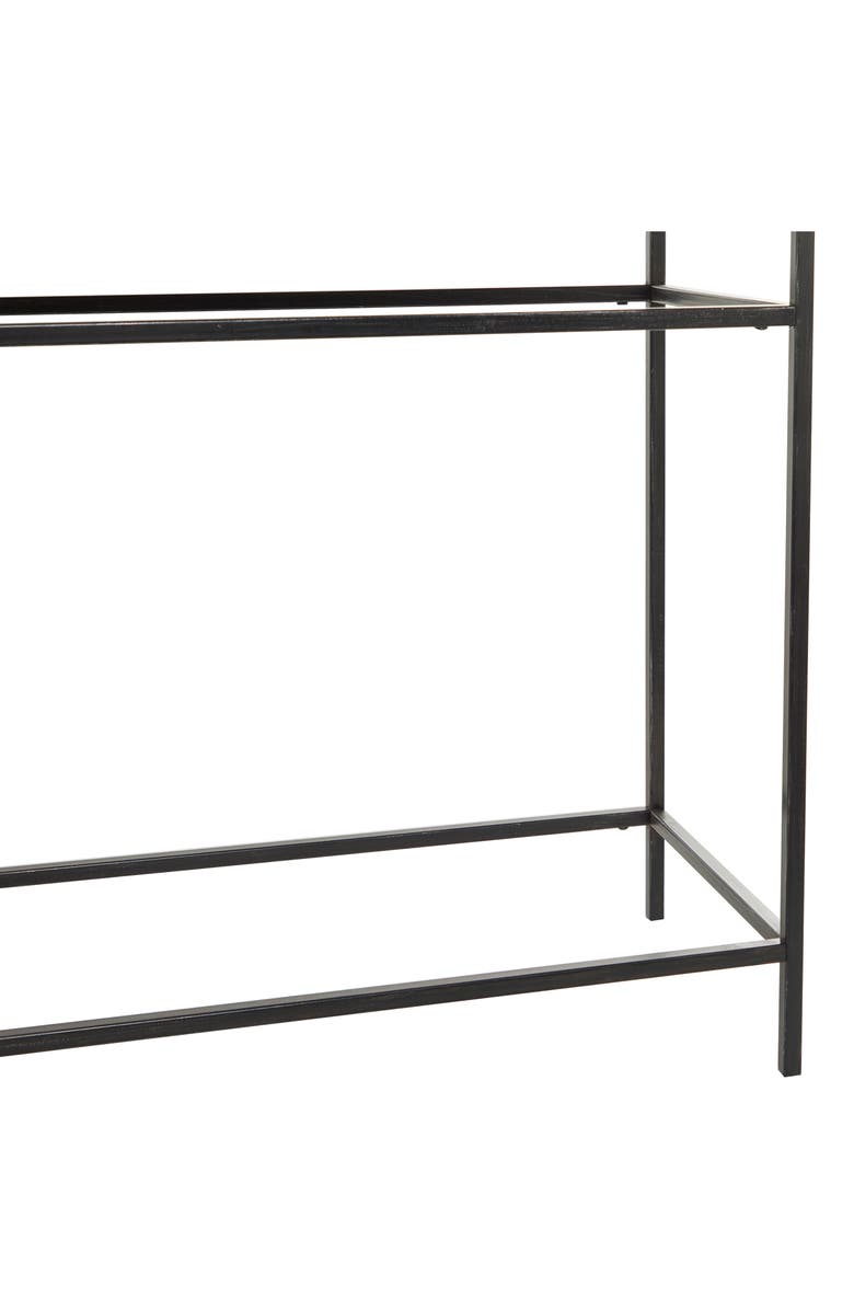 SONOMA SAGE HOME Black Metal Rustic Console Table with Brown Wood Top, Alternate, color,