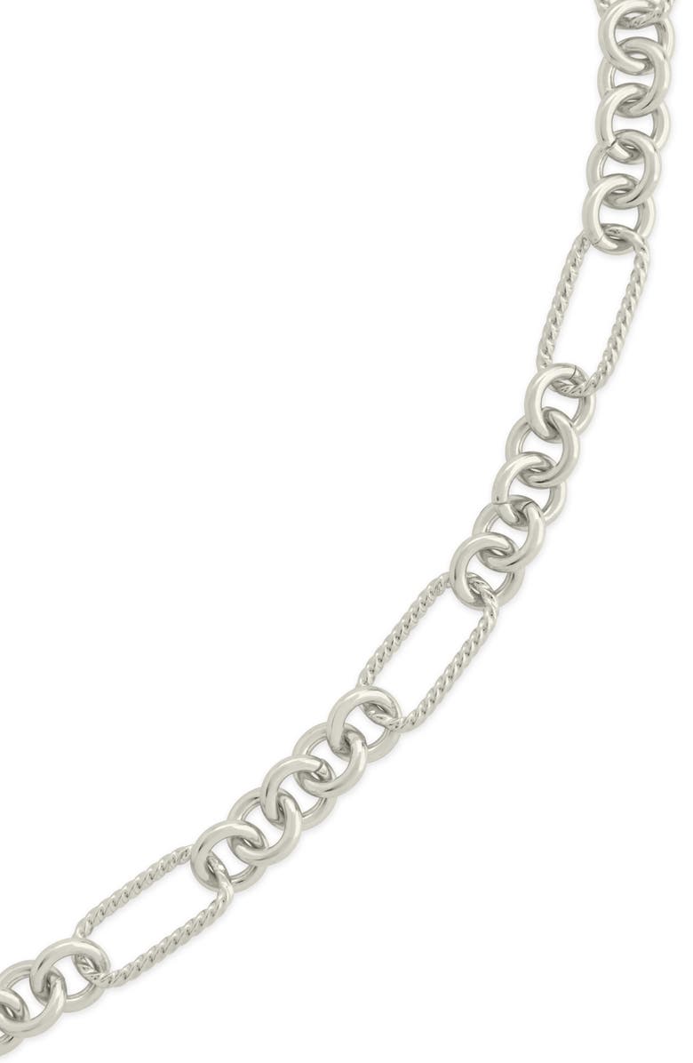 Sterling Forever Fianna Mixed Link Chain Bracelet, Alternate, color, Silver