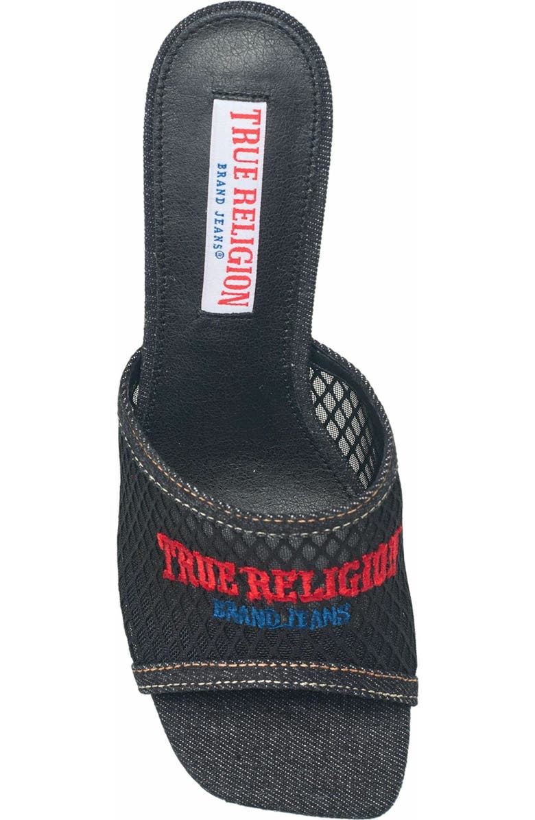 True Religion Coi Mesh Slip on Heel, Alternate, color, Black