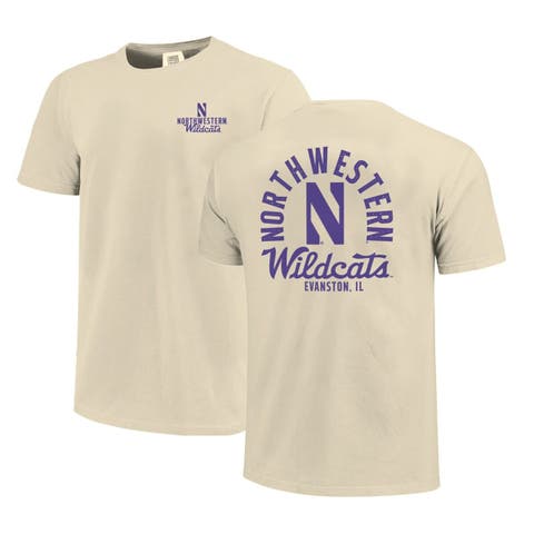 Men's Cream Northwestern Wildcats Comfort Colors Mascot Overlay T-Shirt