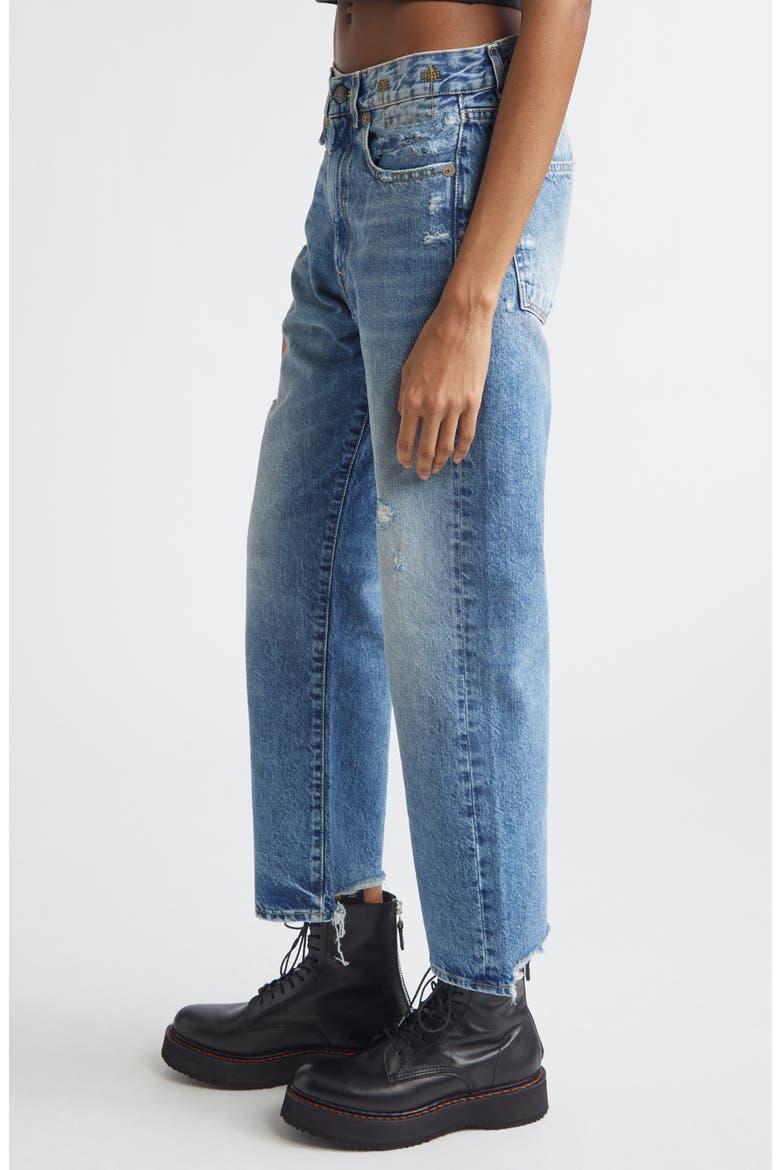 Distressed Boyfriend Jeans, Alternate, color, BAIN W RIPS