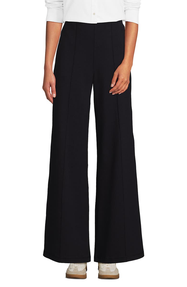 Lands' End Starfish High Rise Palazzo Pants, Alternate, color, Black