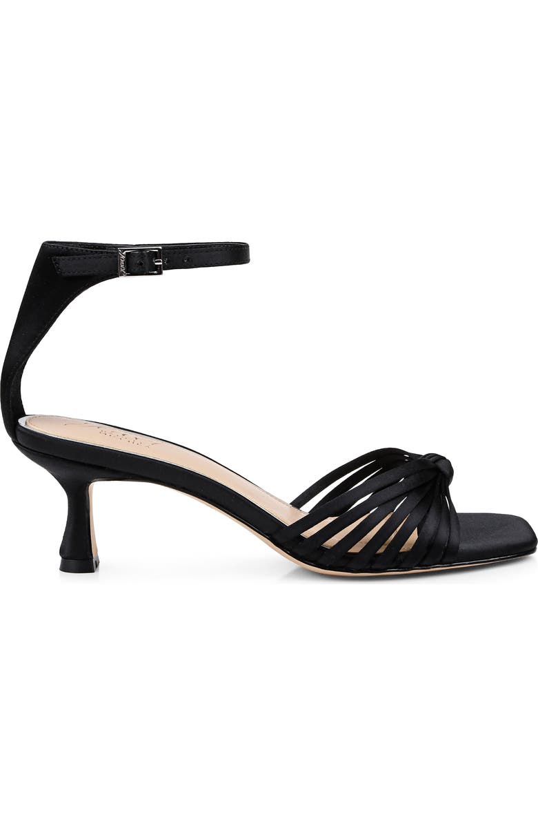Jewel Badgley Mischka Silvia Ankle Strap Sandal, Alternate, color, Black Satin