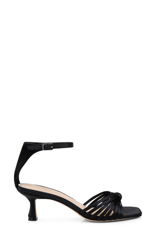 Jewel Badgley Mischka Silvia Ankle Strap Sandal In Black Satin