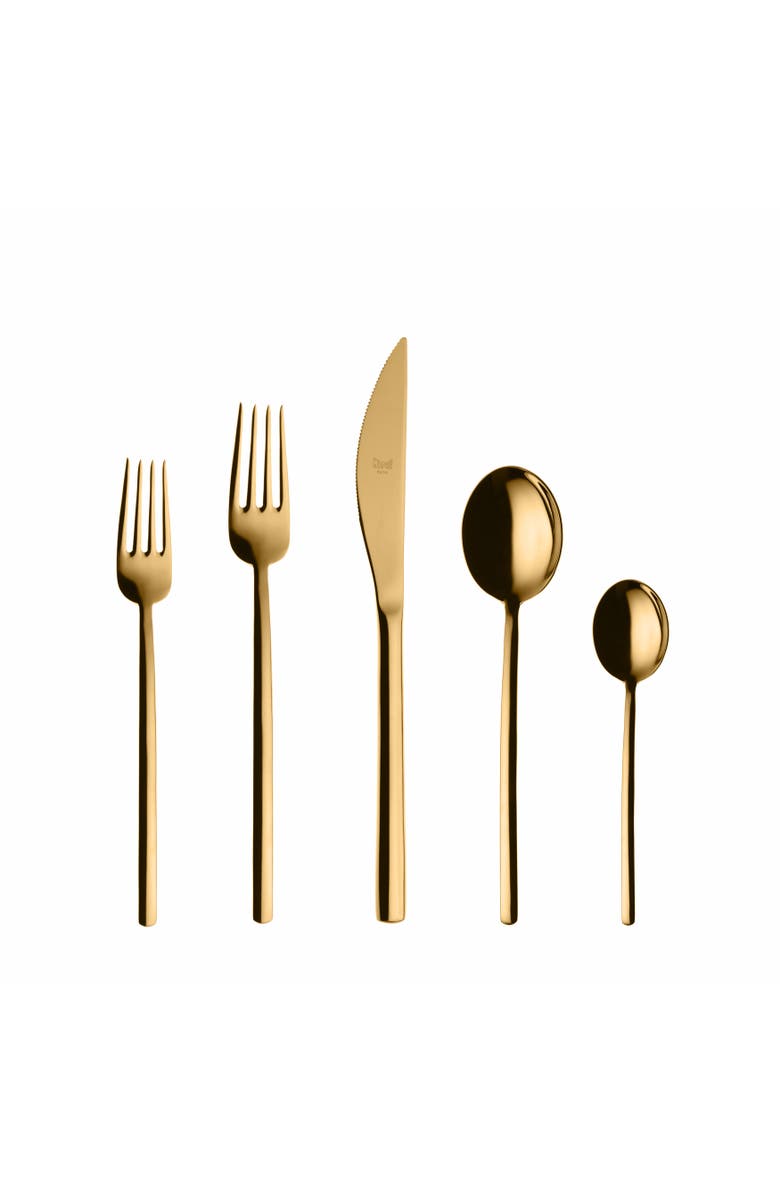 Mepra Due Flatware Set - 5 Pieces, Main, color, Gold