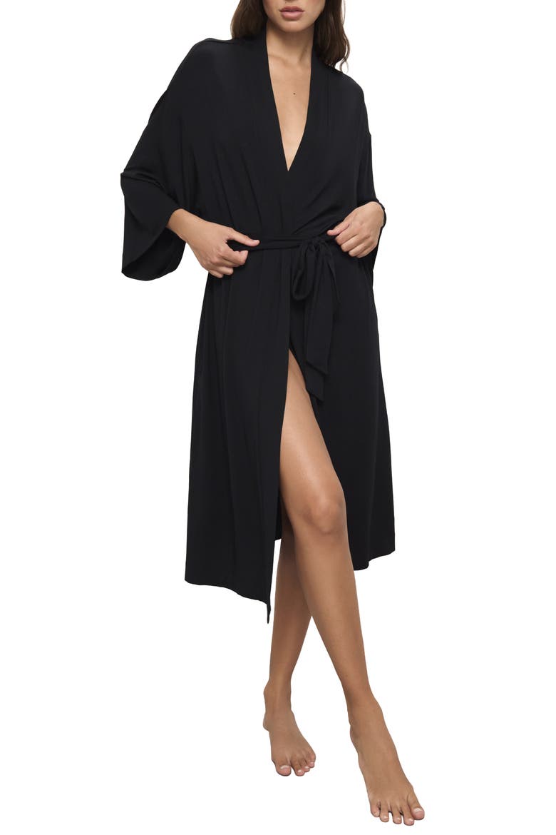 Gisele Longline Robe, Main, color, BLACK