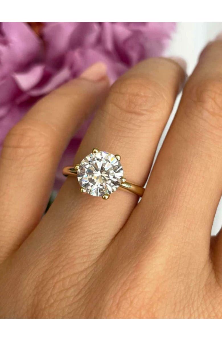 Bliss Diamond Certified 2CT Lab Grown Diamond Solitaire Engagement Ring 14k Gold E/VVS2, Alternate, color, 