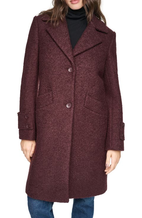 Regine Pressed Bouclé Wool Blend Coat