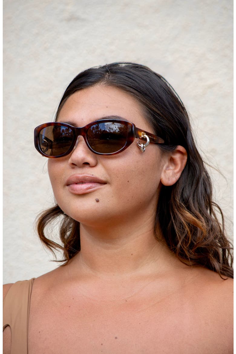 Melialani Polarized ContourBridge™ Oval Sunglasses, Alternate, color, CAPPUCCINO / TAN LENSES