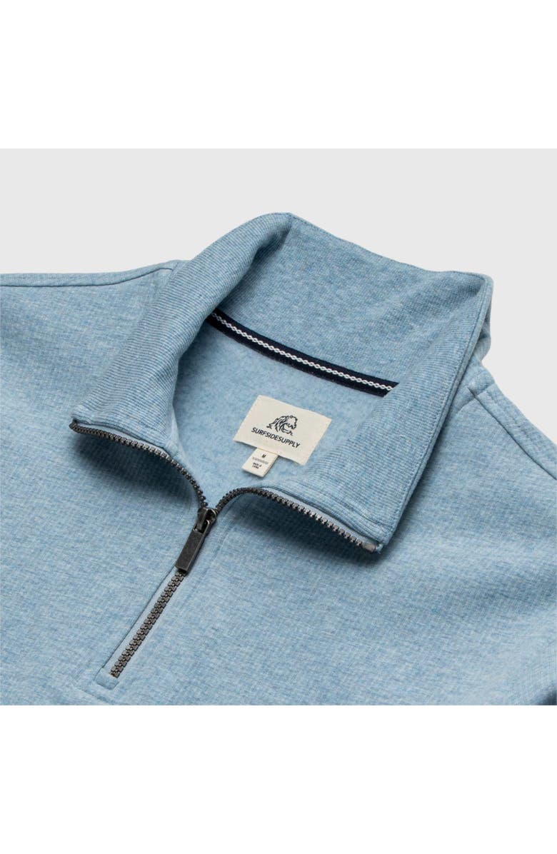 Surfside Supply Co. Bobby Fleece Quarter Zip, Alternate, color, Blue Heather