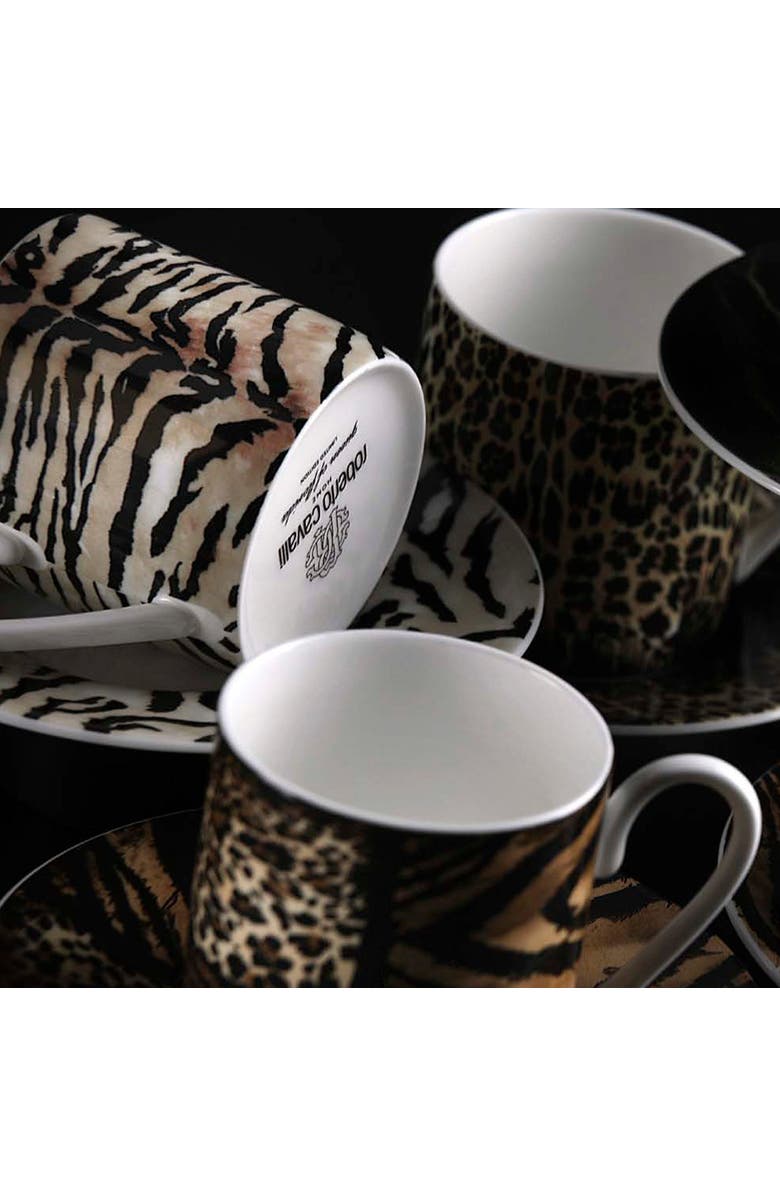 CAVALLI 6pcs Coffee Cup & Saucer with Luxury Box, Alternate, color, Africa