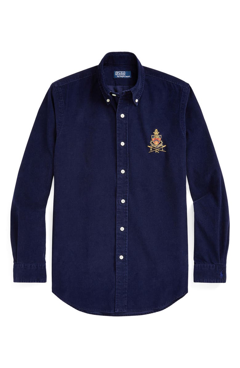 Polo Ralph Lauren Fine Wale Corduroy Button-Up Shirt, Alternate, color, 