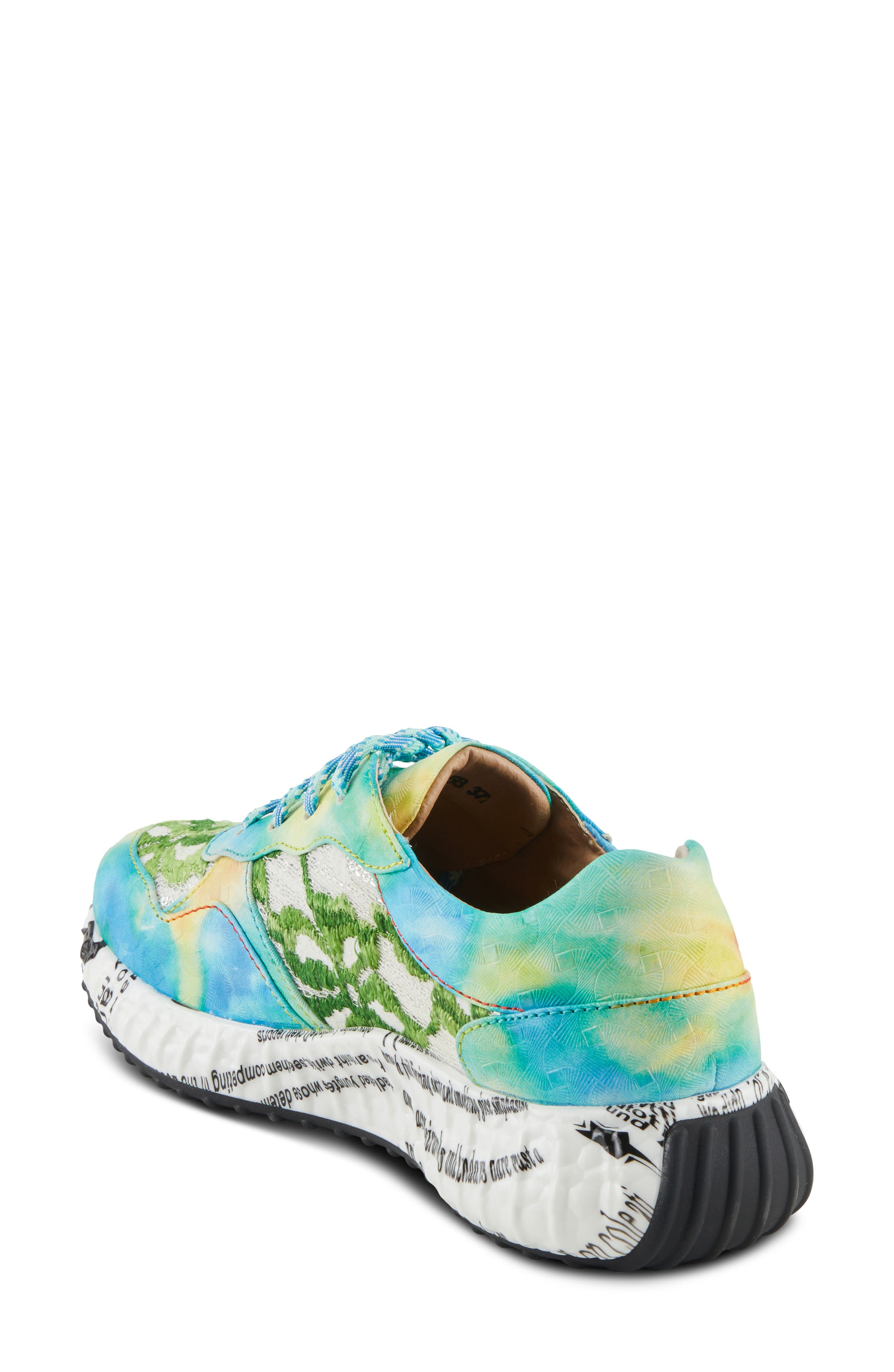 L'Artiste by Spring Step Emelie Platform Sneaker, Alternate, color, Turquoise Multi