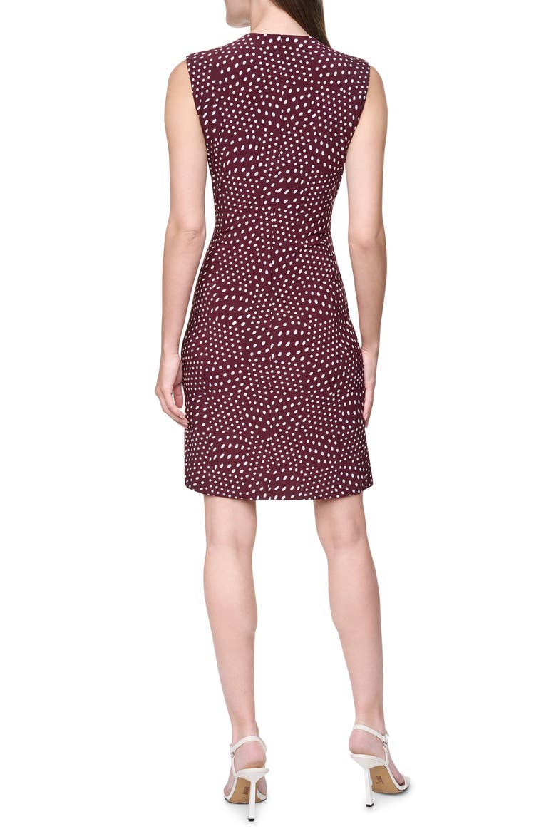 Sleeveless Surplice Dress, Alternate, color, BURGNDY/ CO