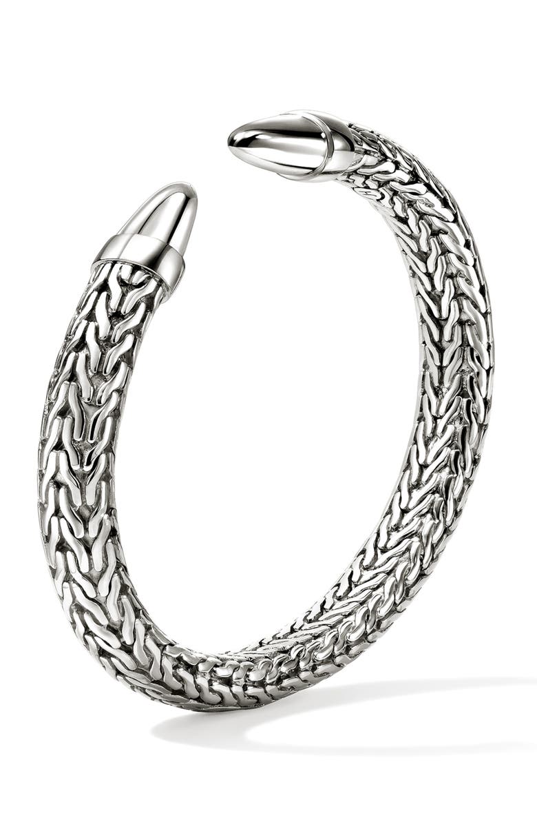John Hardy Spear 50 Silver Cuff Bracelet, 8.9mm, Alternate, color, Silver