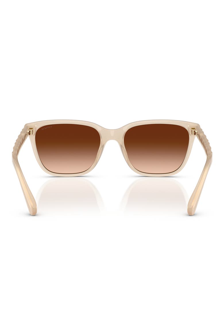 56mm Square Sunglasses, Alternate, color, MILKY COCONUT / BROWN GRADIENT
